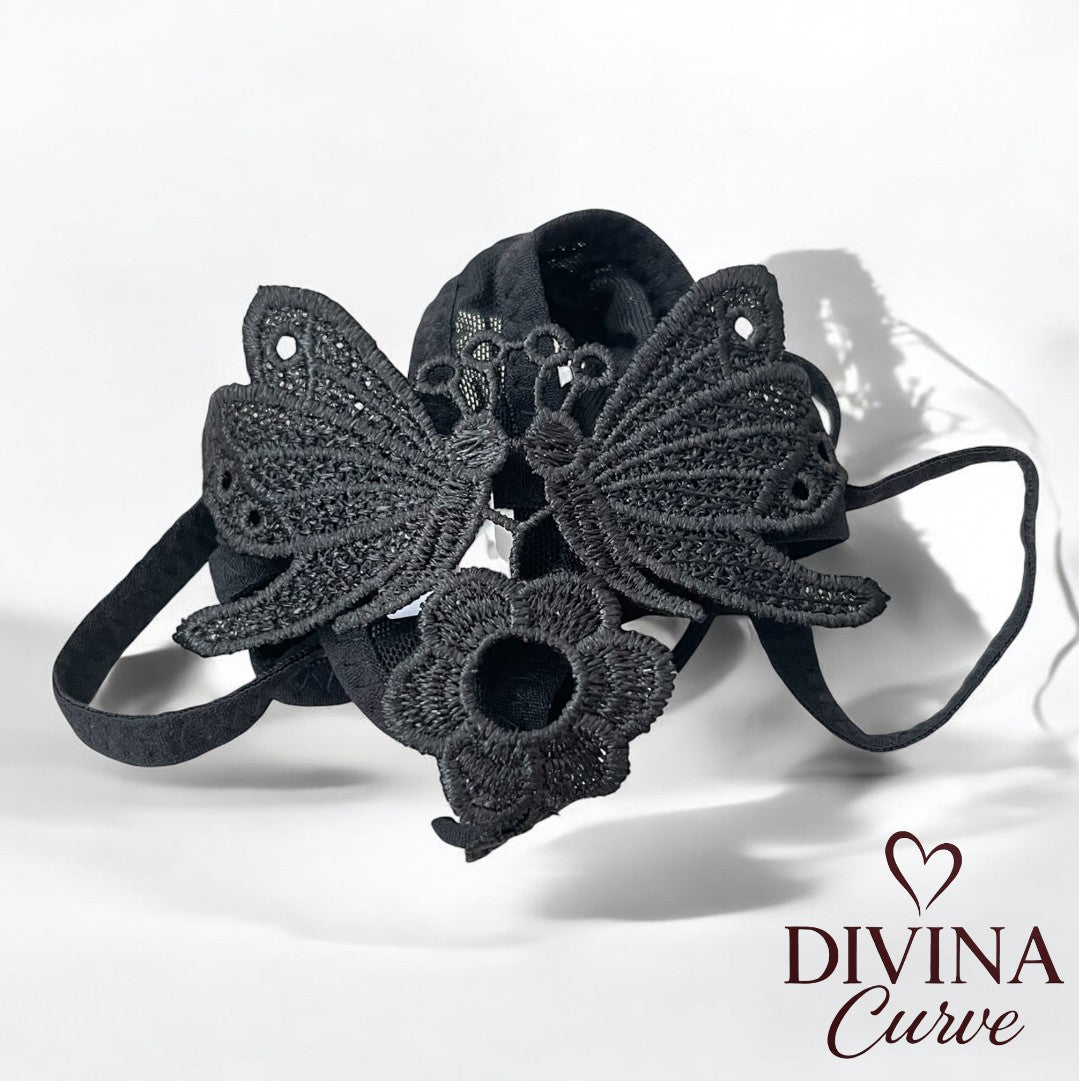 Butterfly Temalı Dantel Fantazi Külot – İnci Detaylı String