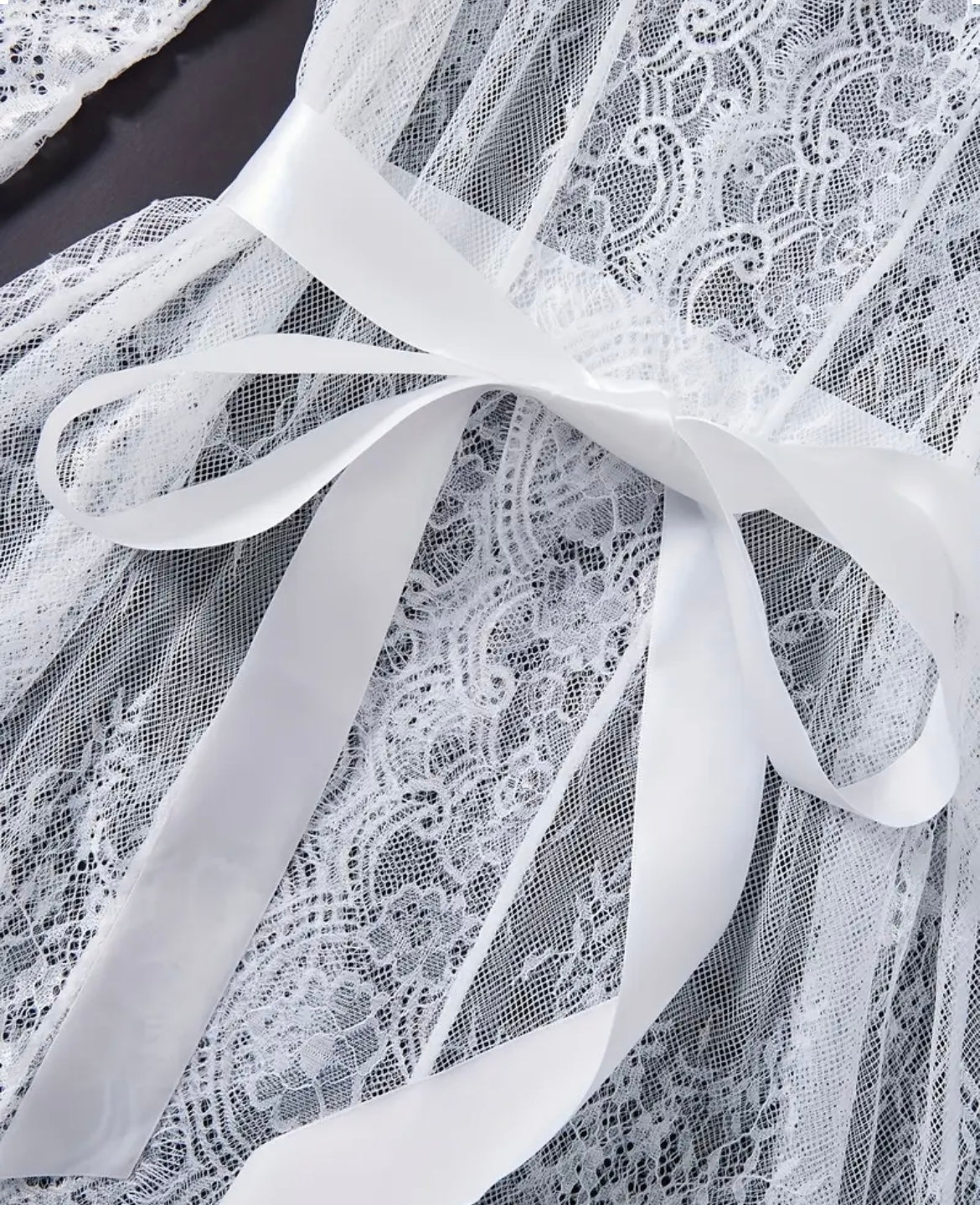 White Bridal Bliss | Büyük Beden Dantel Sabahlık & Body Suit Gelin Takımı