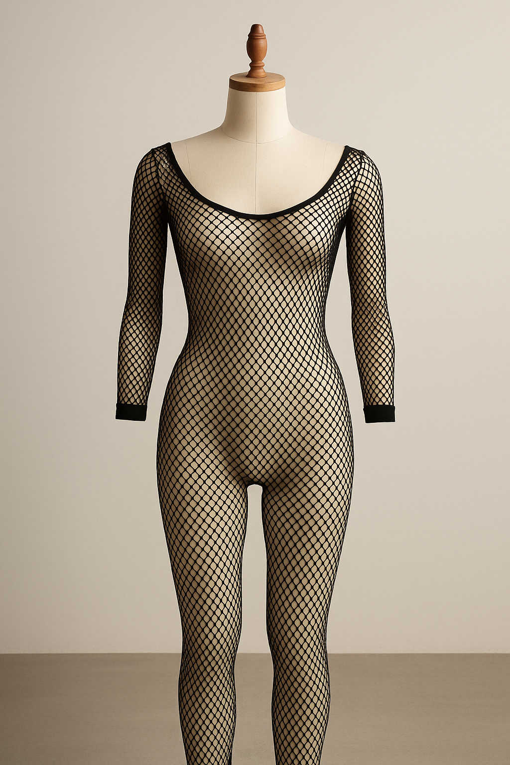 File Vücut Çorabı – Uzun Kollu Tam Boy Bodystocking